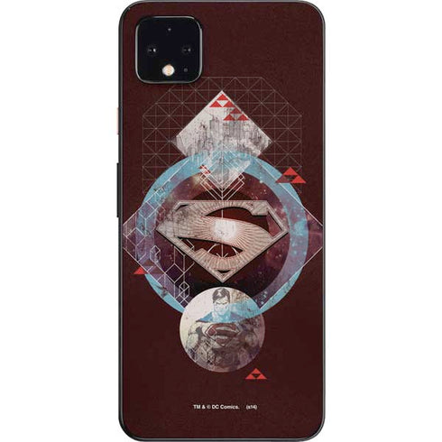 DC Comics Superman Purple Abstract Collage Google Pixel 4 XL Skin